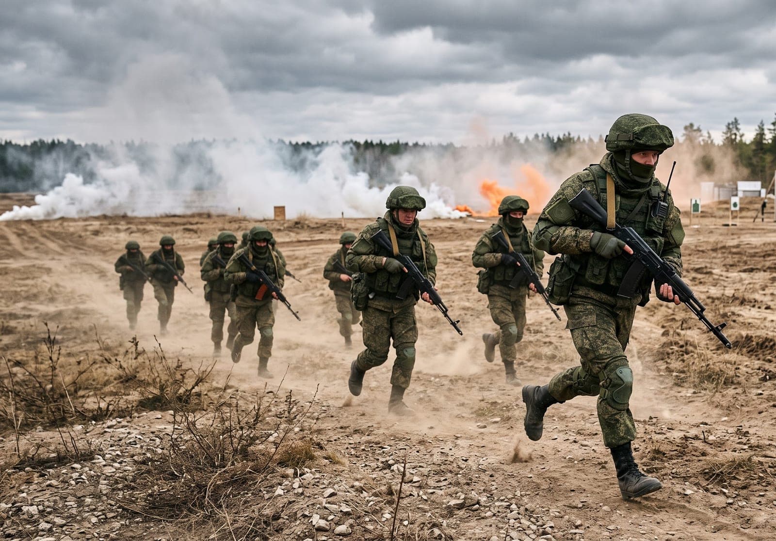 Военнослужащие на тактической подготовке